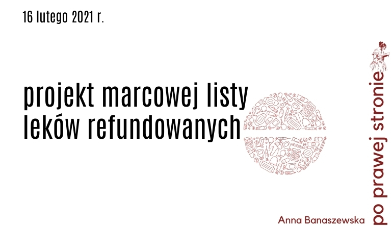 Projekt marcowej listy leków refundowanych.