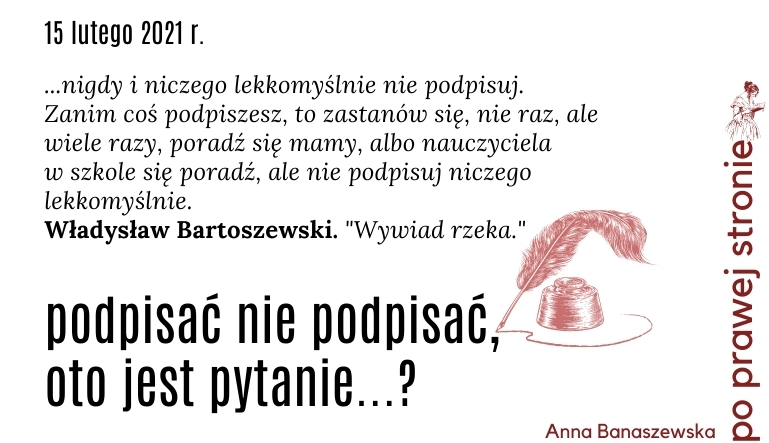 Podpisać, czy nie podpisać?