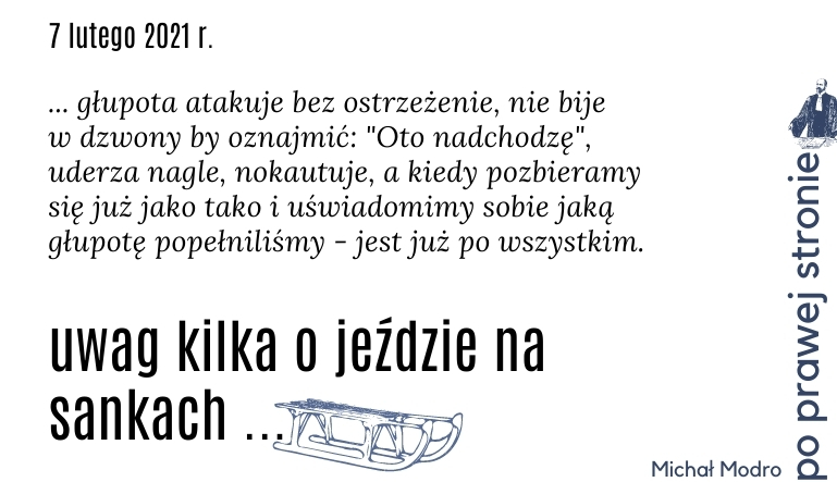 Uwag kilka o jeździe na sankach …