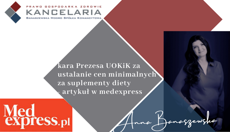 Kara Prezesa UOKiK za ustalanie cen minimalnych za suplementy diety